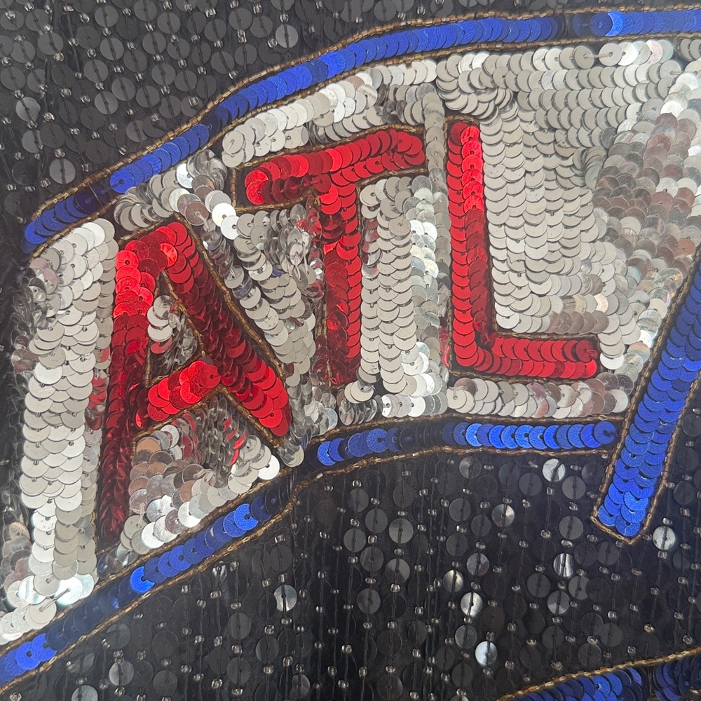 Vintage USA Olympics Atlanta 1996 Sequin Americana Style Zip Up Varsity Jacket - Picture 6 of 16